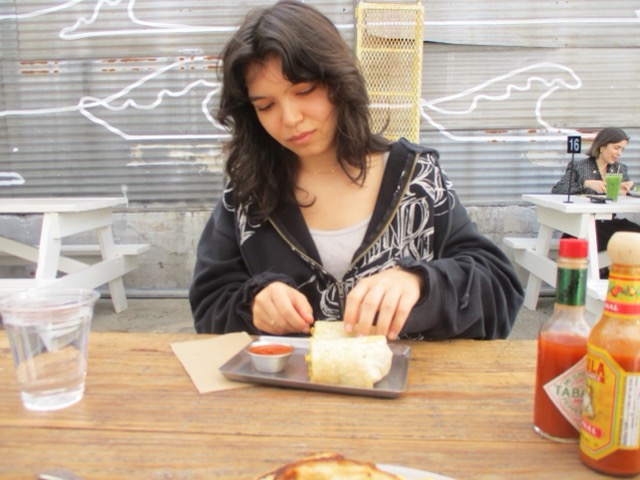 walking on campus at sunset